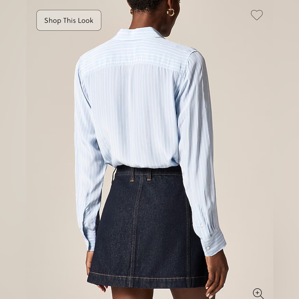 J. Crew Patch-pocket denim mini skirt in Rinse wash women’s size 2 NWT - Picture 2 of 7